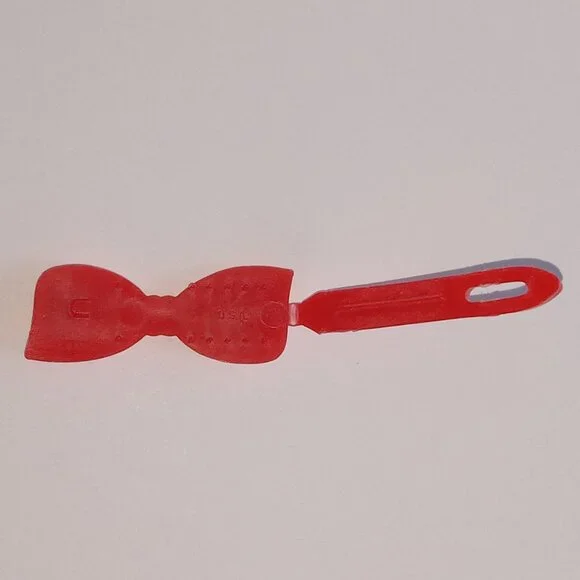 🎯 10 for $10 / Vintage Kids Small Plastic Red Bow Barette Barrette - Picture 2 of 5